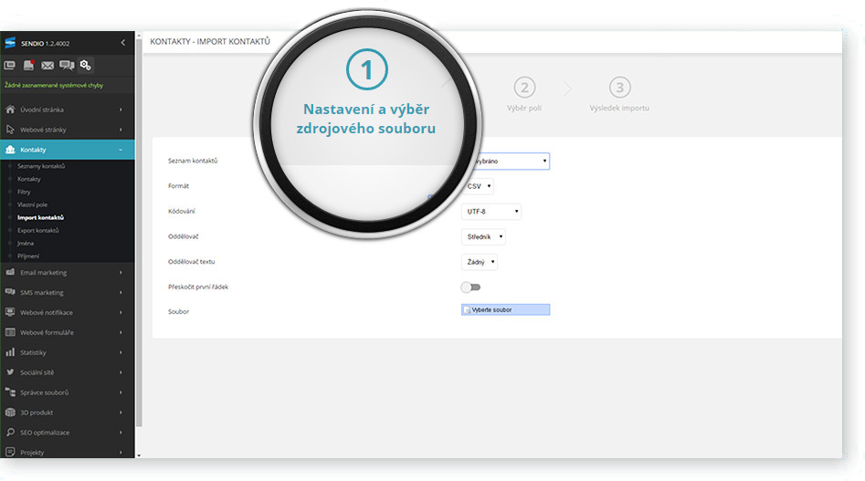 Správa kontaktů - Import a export kontaktů